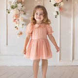 Pitter Patter Pink Puff Sleeve Dress