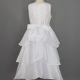 Taffeta Latice Bodice with Tiered Skirt Dress