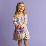 Whimsical Wildflower Long Sleeve Floral Tiered Dress