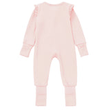 Amelia Rose Long Sleeve Solid Romper with Matching Headband