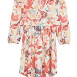 Water Color Rayon Dress Long Sleeve Floral Dress