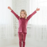 Sugar Plum Velour Two Piece Set Long Sleeve Top and Legging