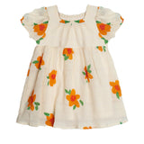 Pleated Petals Yellow Dress