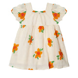 Pleated Petals Yellow Dress