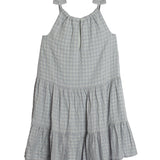 Checkmate Blue Tiered Dress