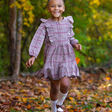 Hazel Button Brown Dress