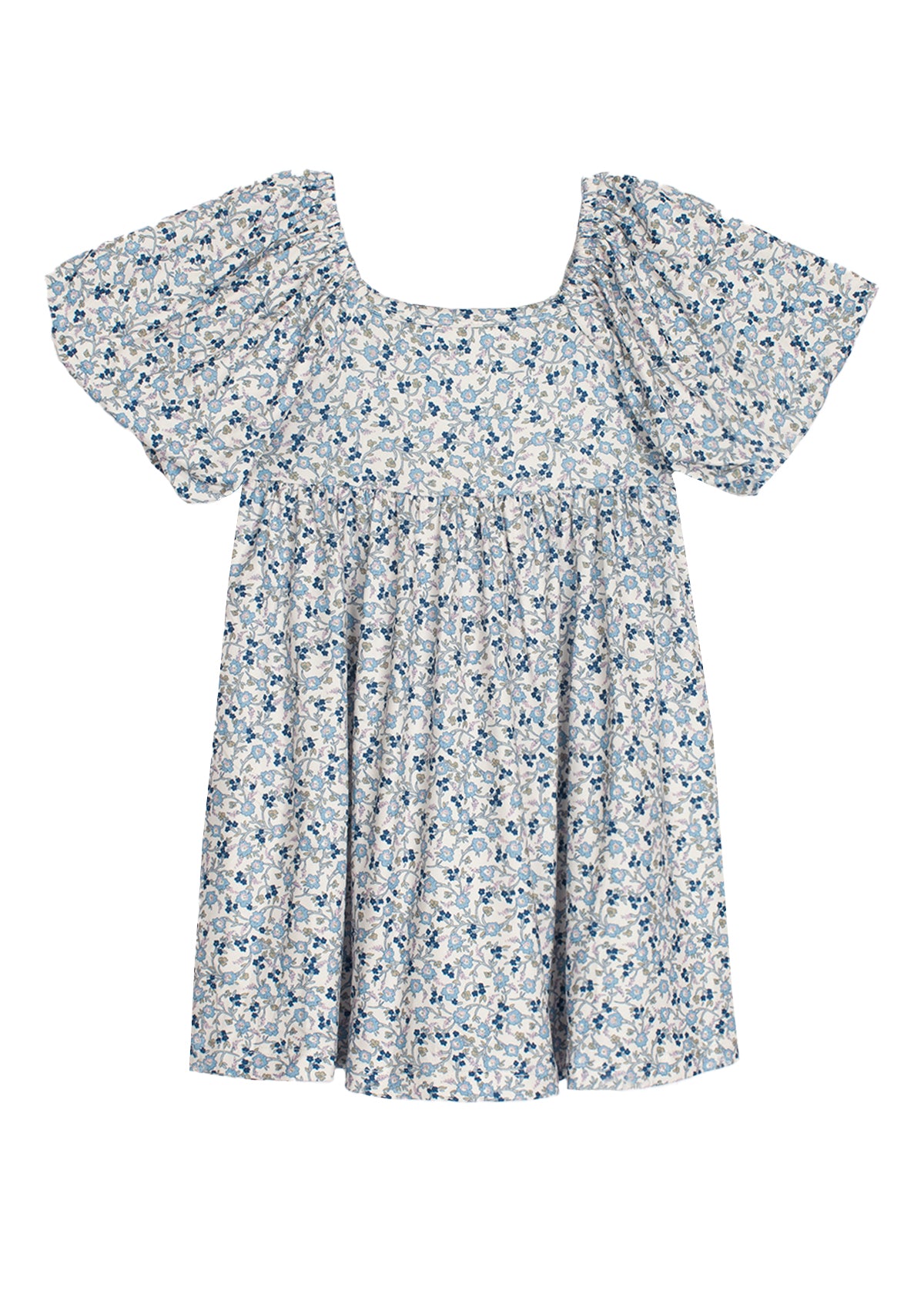 blue and white bell sleeve dress Sorrento Bell Sleeve Crochet Cover-up in Blue