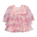 Berry Swirl Watercolor Print Dress