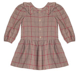 Hazel Brown Checkered Dress