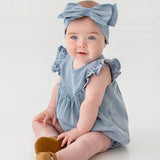 Sunset Fields Blue Baby Romper