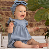 Sunset Fields Blue Baby Romper