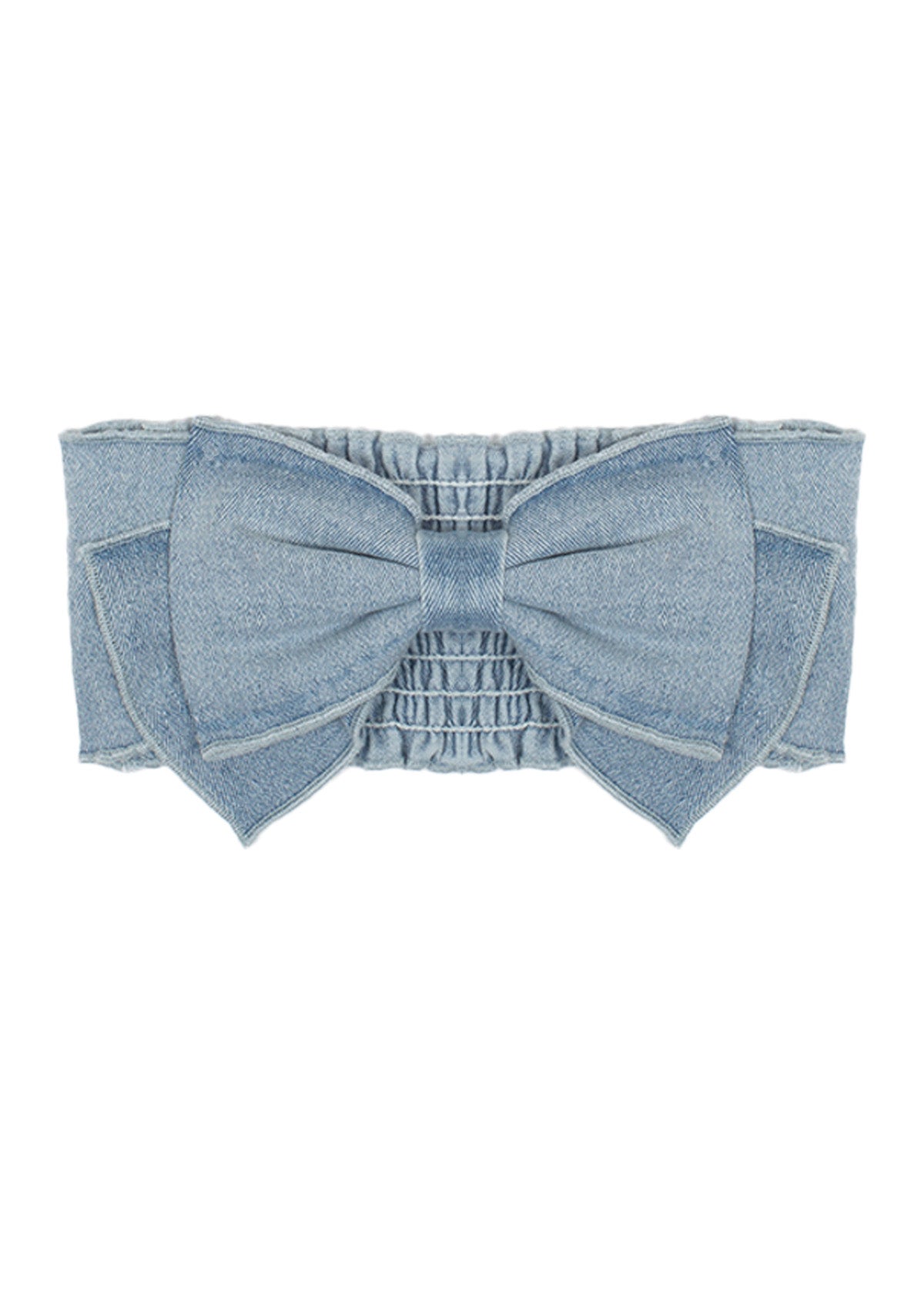 The Mabel and Honey Sunset Fields Hair Accessory with Bow features a large decorative bow and ruched elastic detail—perfect for adding flair to any look.