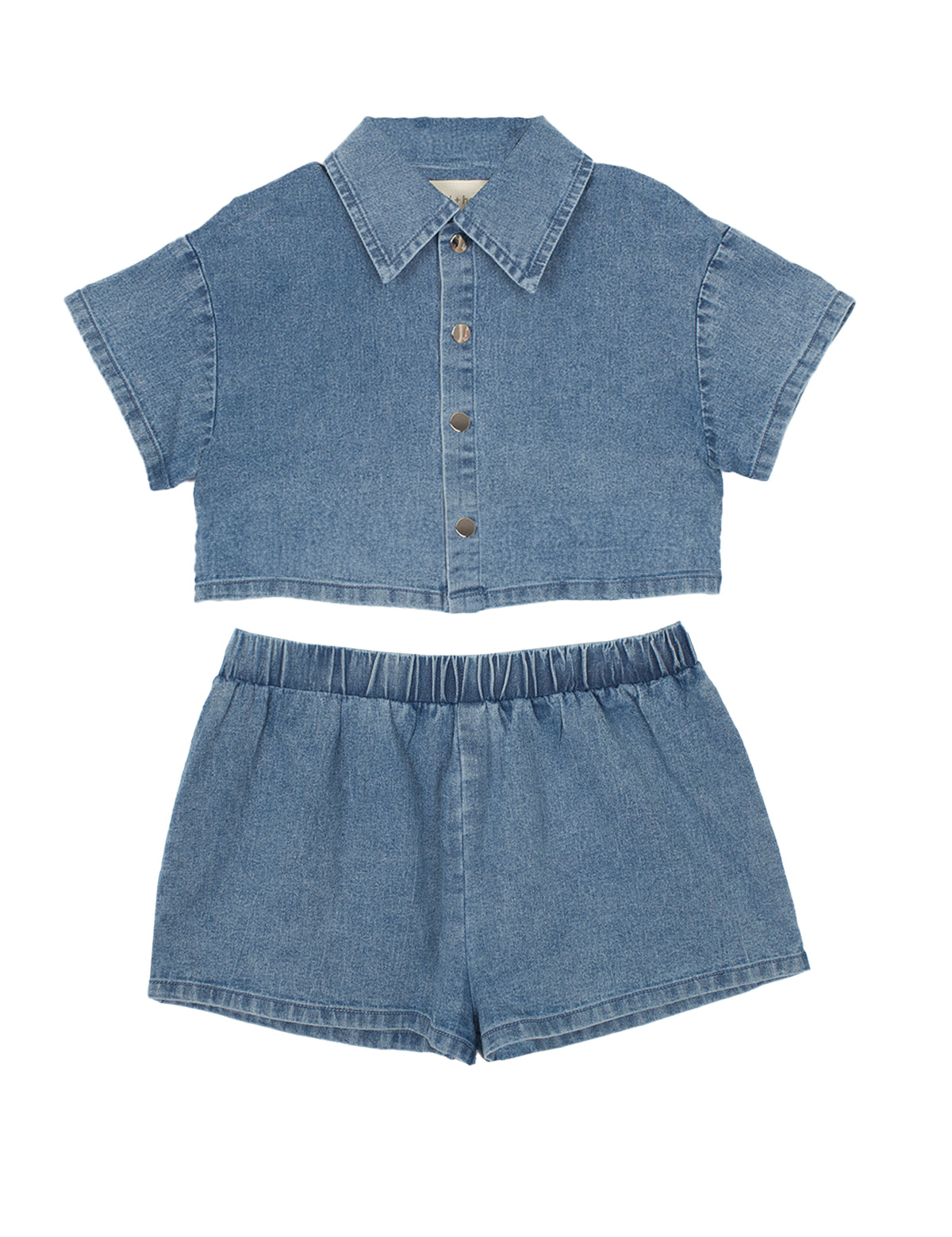 Zoey Denim Two Piece Short Set