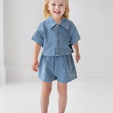 Zoey Denim Two Piece Short Set
