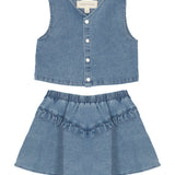 Zoey Denim Two Piece Dress Set