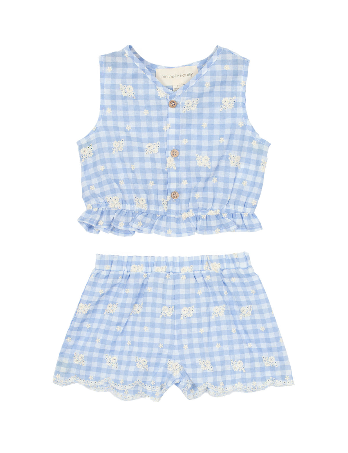Barnyard Babe Blue Two Piece Short Set