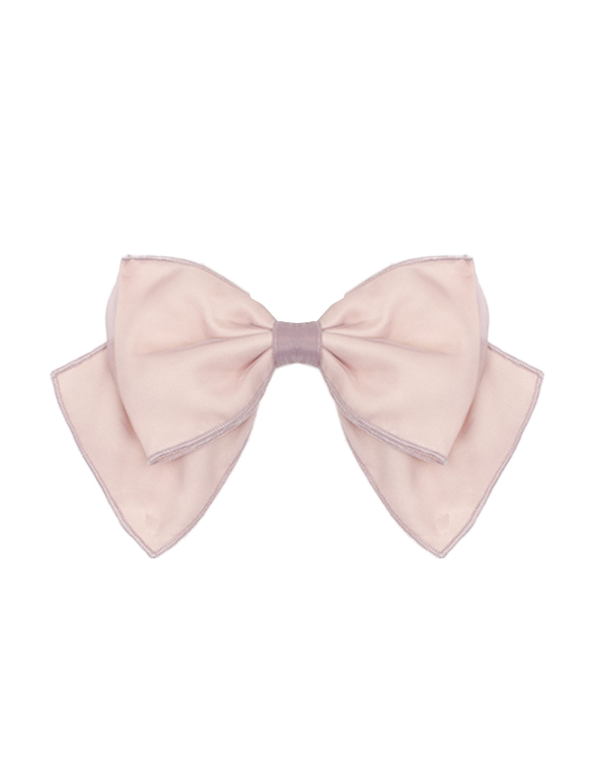 The Grace Pink Hair Accessory by Isobella and Chloe features a large light pink satin bow with wide loops, pointed tails, and a dusty rose center band—an elegant touch for any girl’s hairstyle.