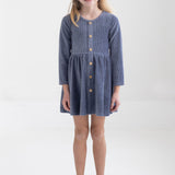Skylar Blue Button Dress