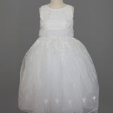 Embroidered Organza Overlay and Beaded Belt Detail
