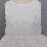 Embroidered Organza Overlay and Beaded Belt Detail