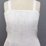 Stain A-Line Communion Dress w/ Hand Beaded Embellishments