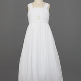 Chiffon Communion Dress w/ Beading Embellishment