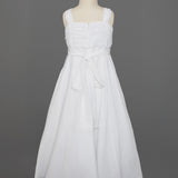 Chiffon Communion Dress w/ Beading Embellishment