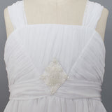 Chiffon Communion Dress w/ Beading Embellishment