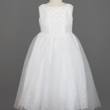 Beaded V-Waist Communion Dress