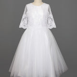 3/4 Sleeve Lace Communion Dress
