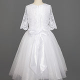 3/4 Sleeve Lace Communion Dress