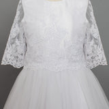3/4 Sleeve Lace Communion Dress