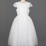 Scalloped Detail on Waist and Sleeve Dress