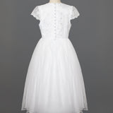 Scalloped Detail on Waist and Sleeve Dress