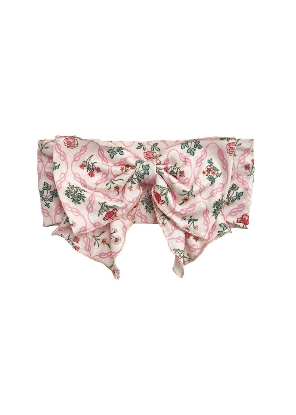 Floral patterned headband on a white background