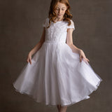 Scalloped Detail on Waist and Sleeve Dress