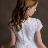 Scalloped Detail on Waist and Sleeve Dress