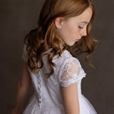 Scalloped Detail on Waist and Sleeve Dress