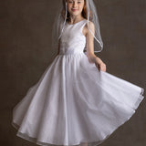 Satin Bodice with Beaded Neckline Dress