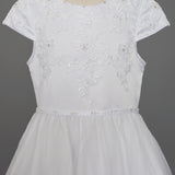 Satin Beaded Lace Bodice Dress