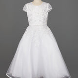 Embroidered Bodice and Flower Beaded Waist Dress