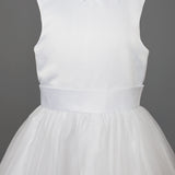 Satin Bodice with Beaded Neckline Dress