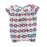 Flower Pops Short Sleeve Romper