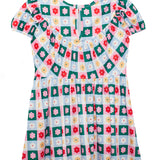 Flower Pops Short Sleeve Dress