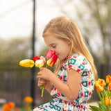 Flower Pops Cap Sleeve Two Piece Set