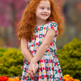 Flower Pops Cap Sleeve Two Piece Set