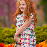 Flower Pops Cap Sleeve Two Piece Set