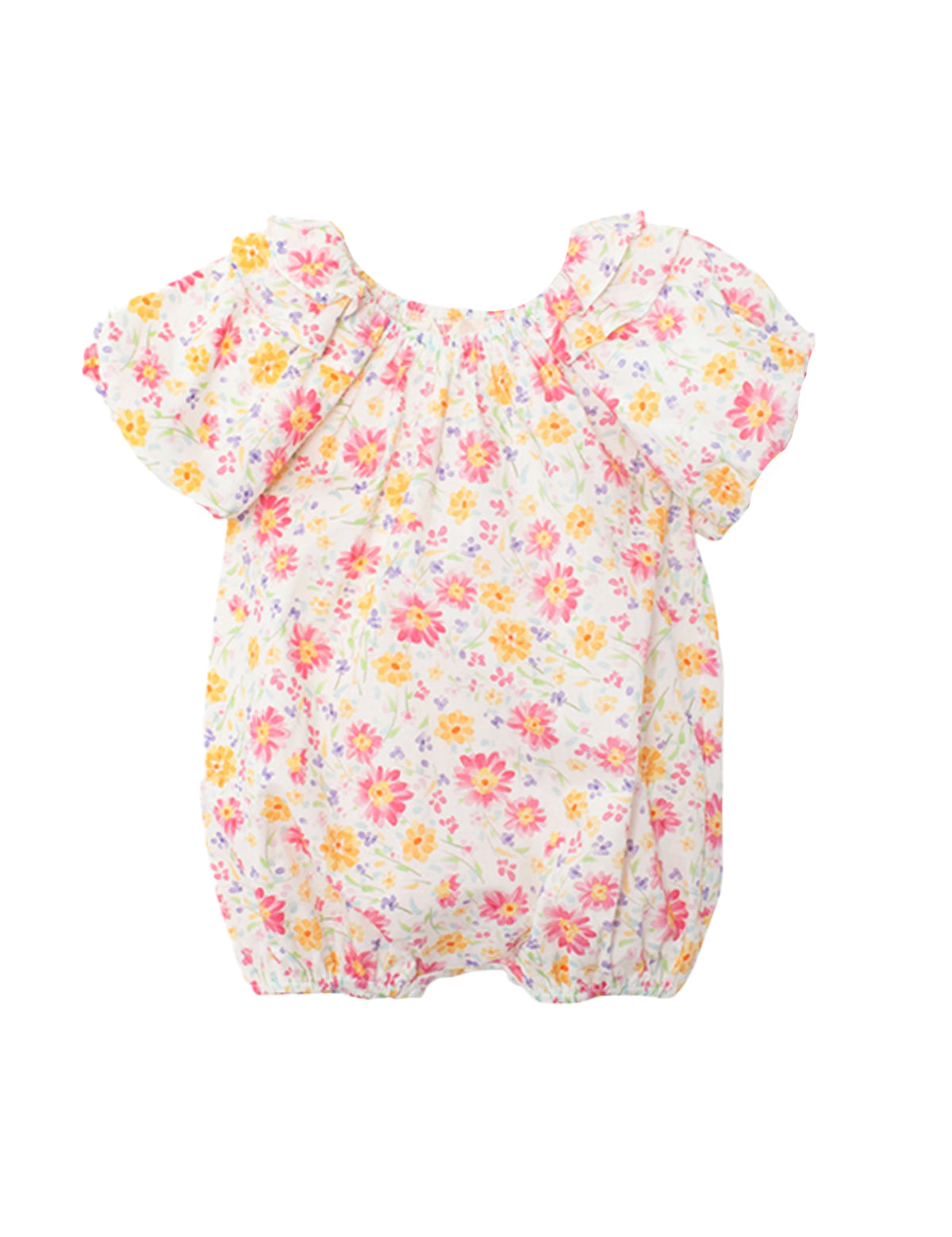 Petal Party Short Bubble Sleeve Romper
