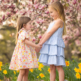 Petal Party Short Bubble Sleeve Dress