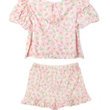 Wild Savanna Short Gathered Sleeve Two Piece Set